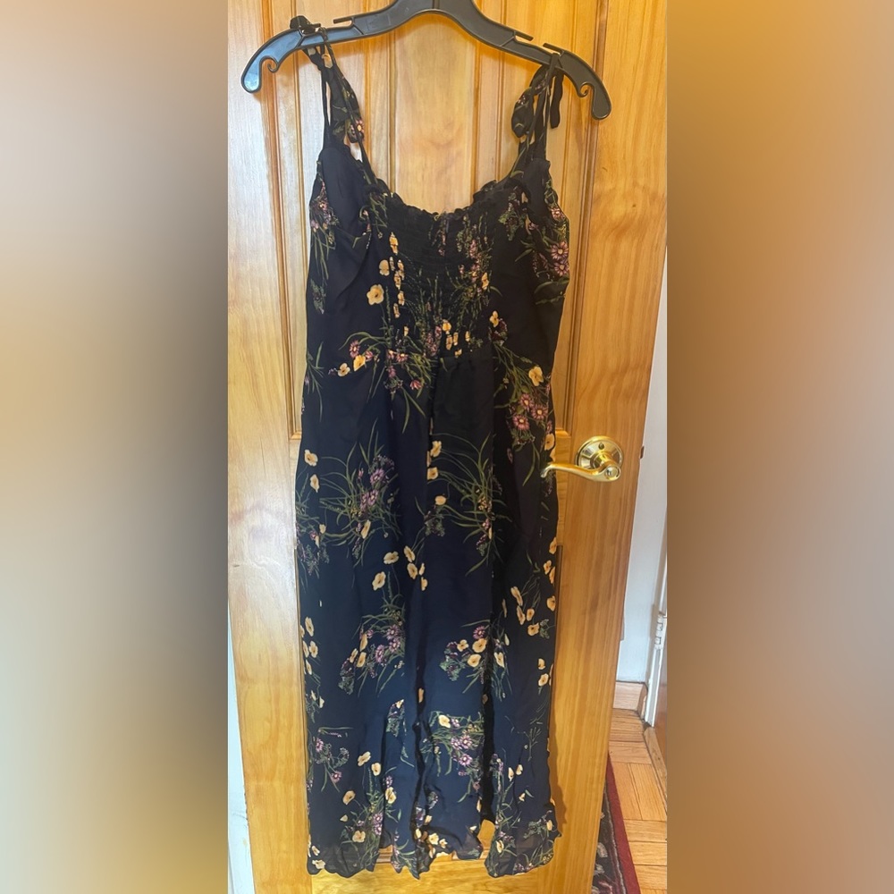 Reformation Nikita Dress Flora Navy Blue | 12P